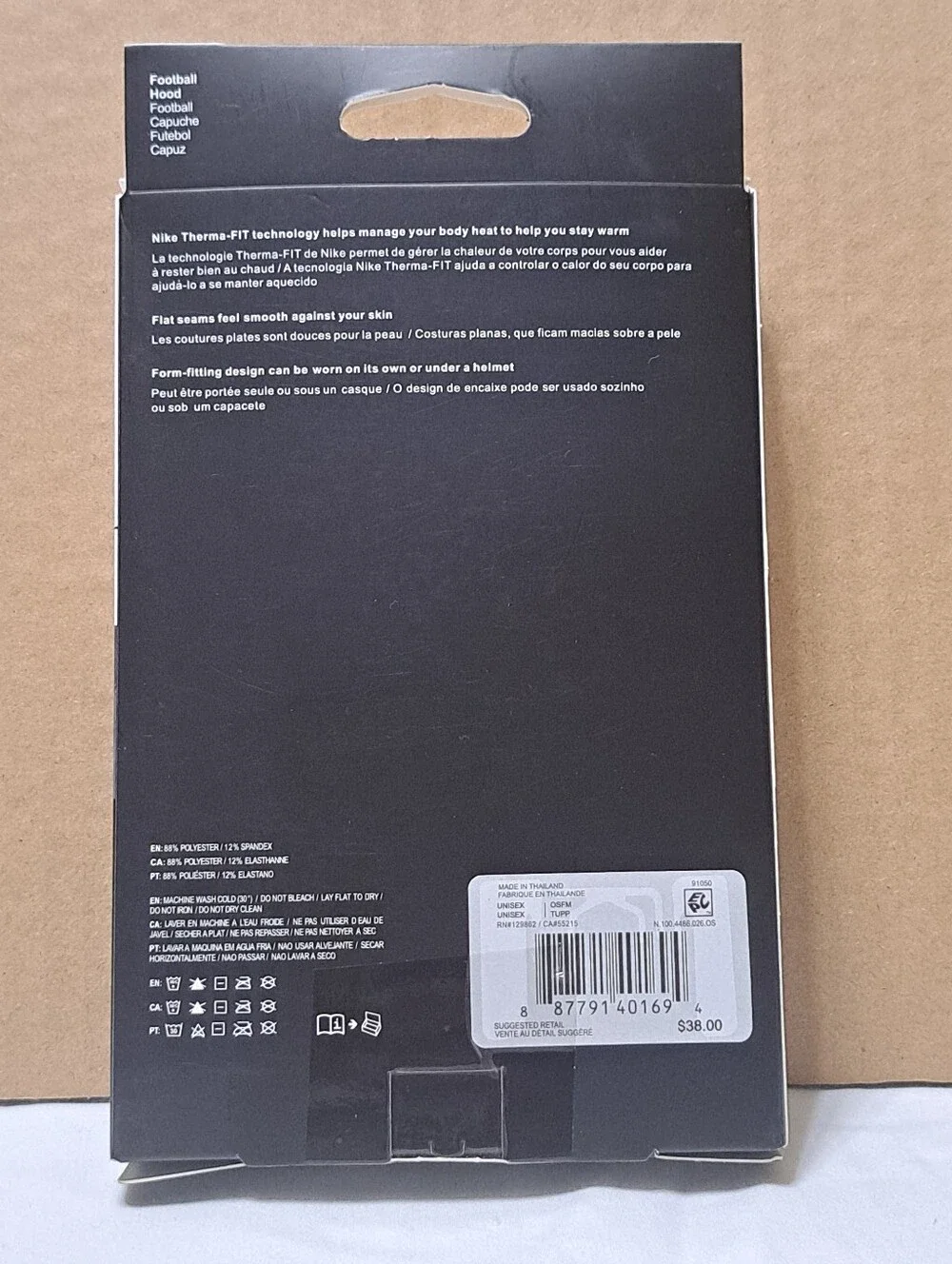 Nike Pro Hyperwarm Hood THERMA-FIT - Heather Grey OS (Unisex) New in Box